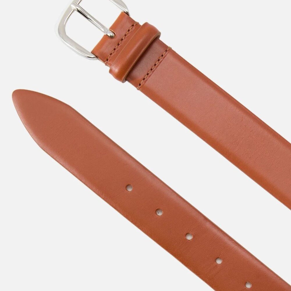 Dehanche Jeanne Sleek Leather Belt Terre Silver XS - Picture 2 of 3